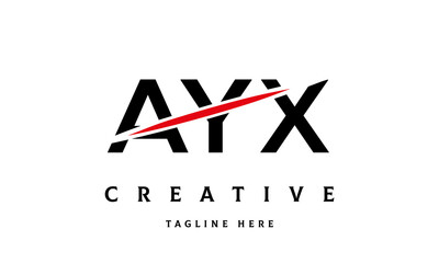 AYX creative cut three latter logo