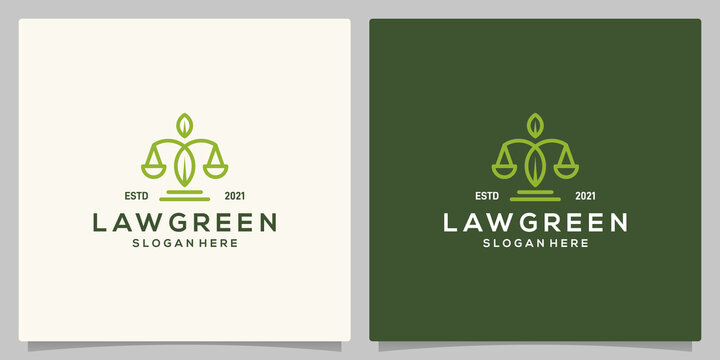 Logo Justice law with leaf symbols. law office, law firm, attorney services, luxury logo design templates. Premium vector - Powered by Adobe