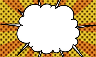 シンプルで可愛いアメコミ風の背景壁紙素材（黄）