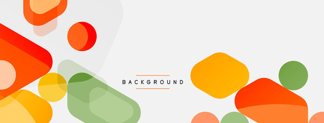 Abstract round geometric shapes and circles background. Trendy techno business template for wallpaper, banner, background or landing