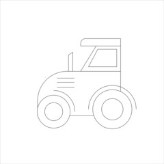 tractor icon isolated on white