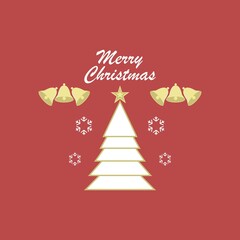 Christmas card. Christmas logo. Merry Christmas. Vector illustration template design