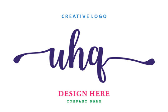 UHQ lettering logo is simple, easy to understand and authoritative