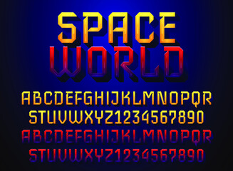 fantasy dark yellow red space world text effect perfect for game logo title