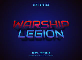Obraz premium warship legion fantasy blue red game logo title text effect