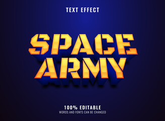 Naklejka na ściany i meble fantasy space army text effect perfect for game logo title