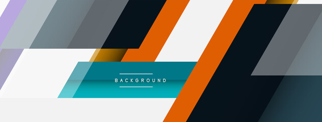 Vector background. Abstract overlapping color lines design with shadow effects. Illustration for wallpaper banner background or landing page