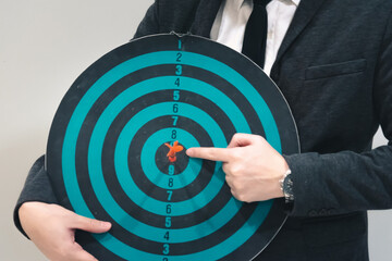 Bullseye is a target of business. Dart is an opportunity and Dartboard is the target and goal. So...