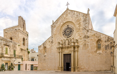 Fototapeta na wymiar View at the Cathedral of Santa Maria Assunta in Otranto - Italy