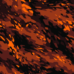 Seamless pattern with camouflage geometric trendy ornament. Polygonal background for vinyl wrap, fabric and fashion print. Abstract military camo vector texture.