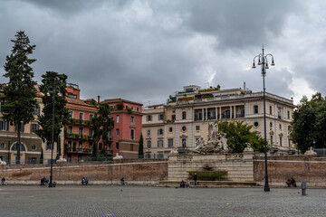 Fototapeta premium Roma – Piazza del Popolo, I Giardini del Pincio e Villa Borghese