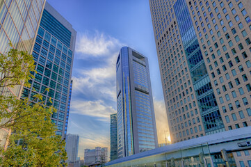 Obraz premium 東京都港区汐留から見た東京の都市景観