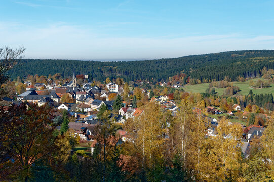 Bischofsgr&uuml;n im Herbst, Ochsenkopf, Oberfranken, Fichtelgebirge