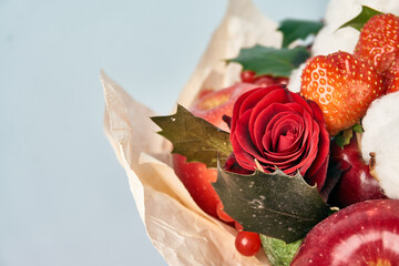bouquet with fruits vitamins decoration gift romance