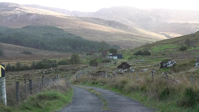 Timelapse of rain coming in at the Bluestack Mountains between Glenties and Ballybofey in County Donegal - Ireland