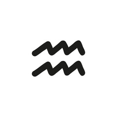 Doodle icon of the Aquarius zodiac sign