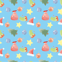 seamless christmas pattern watercolor