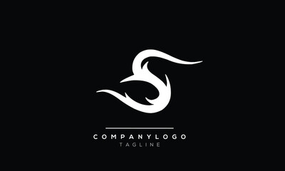 Abstract Letter Initial S Vector Logo Design Template