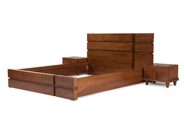 classic bed isolated on white background