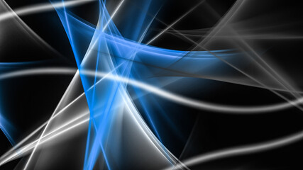 Abstrakter Hintergrund 4k Monochrom weiß grau blau hell dunkel schwarz Wellen Linien