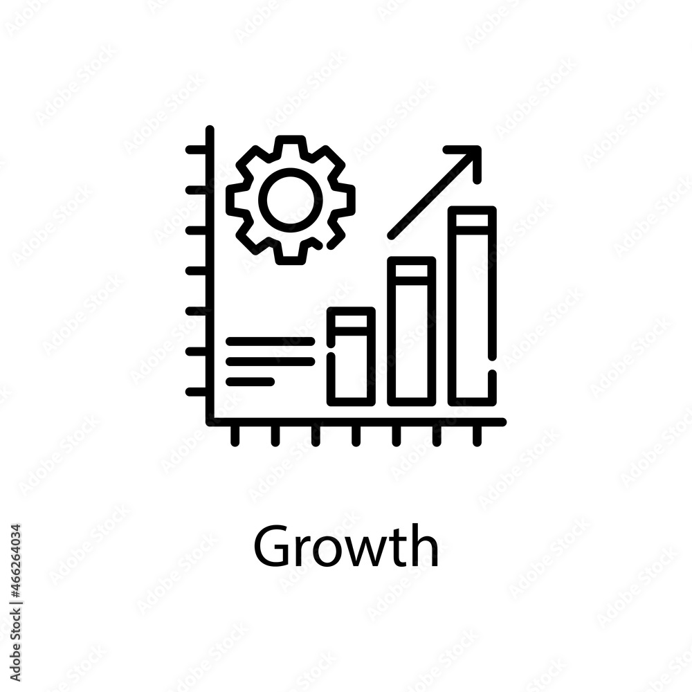 Poster growth vector vector outline icon design illustration. web analytics symbol on white background eps 
