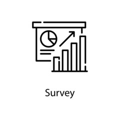 survey vector outline Icon Design illustration. Web Analytics Symbol on White background EPS 10 File