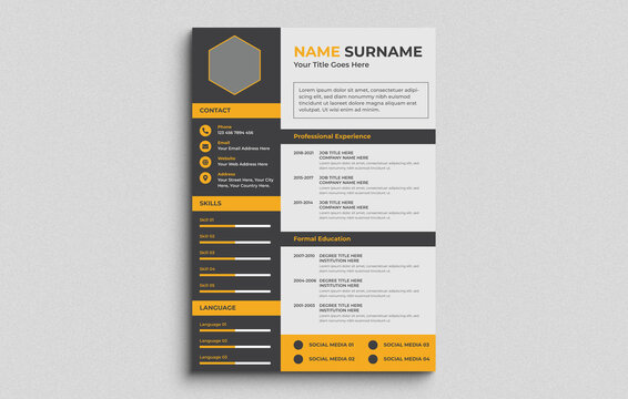 Curriculum Vitae Indesign Images – Browse 159 Stock Photos, Vectors ...