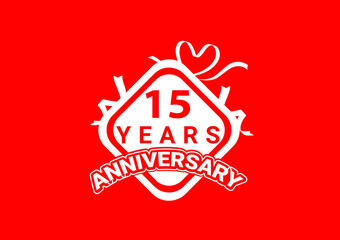 15 years anniversary celebration logo and icon design