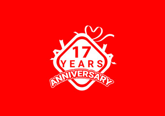 17 years anniversary celebration logo and icon design