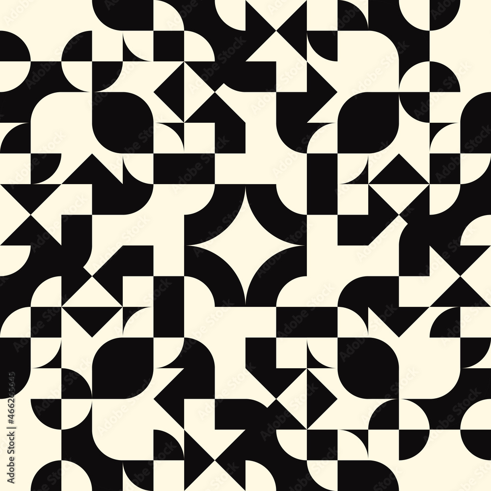 Aufkleber black and white geometric chess pattern. vector with abstract checkerboard shapes.