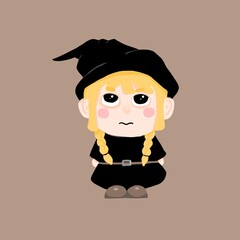 halloween cartoon character witch