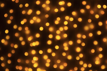 Abstract blur golden bokeh light Christmas holiday background