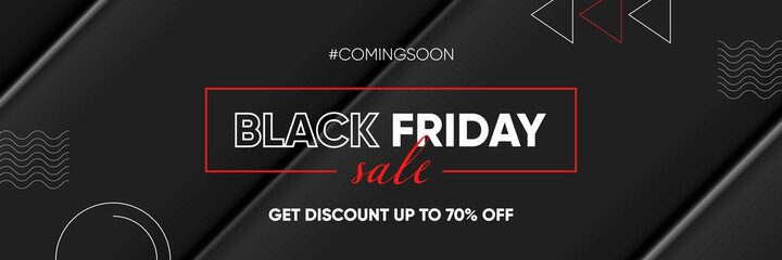 Black friday modern background sale with realistic concept and geometric shape