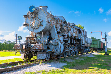 Eisenbahn Museum in Estland Haapsalu mit historischen Zügen aus der Zarenzeit und Sowjetunion