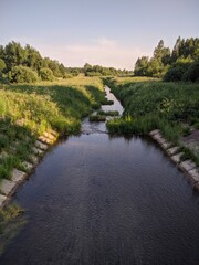 Obraz premium river in the village