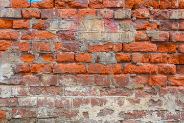 background wall red brick vintage