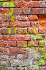 background wall red brick vintage