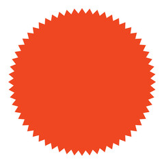 Zacken Button Vorlage rot