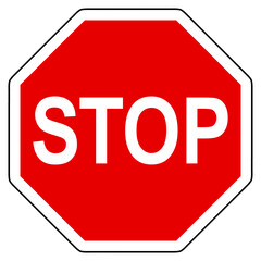 Stopp und Stop Schild