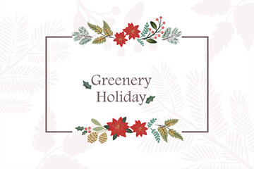 Greenery Background Vector design for Holiday