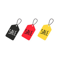 Sale tag vector on white background. Sale tag icon.