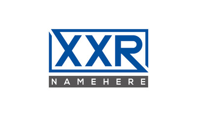 XXR Letters Logo With Rectangle Logo Vector