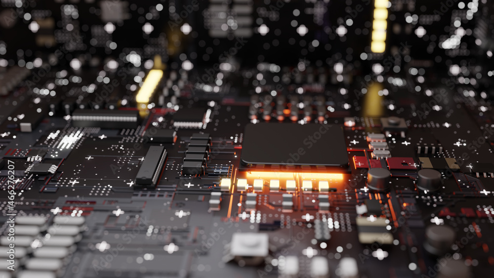 Poster central computer processors cpu concept