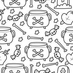 halloween pattern designs illustration for clothing, wallpapers, backgrounds, posters, books, banners and more