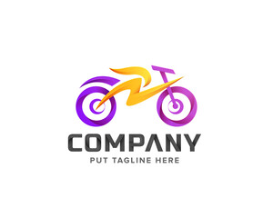 creative colorful bicycle logo template for business