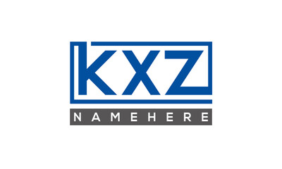 KXZ Letters Logo With Rectangle Logo Vector