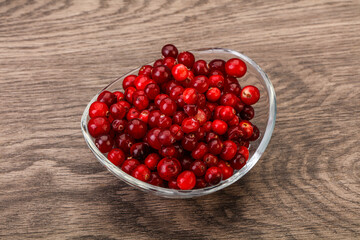 Sweet and tasty cranberry in the bowl