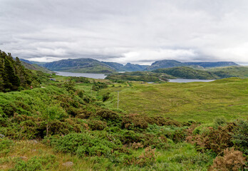 Fototapeta na wymiar Loch Inchard on Sutherland coast - North West Highlands