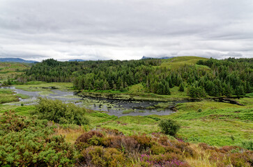 Fototapeta na wymiar Loch Inchard on Sutherland coast - North West Highlands