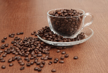 coffee beans in a cup
